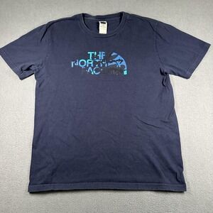 The North Face Shirt Mens Medium Blue Half Dome Logo Outdoor Graphic Tee